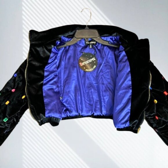 NWT Dolls Kill Horoscopez Sold Out Natural Wonder Bejeweled Puffer Jacket SZ M - Picture 12 of 16